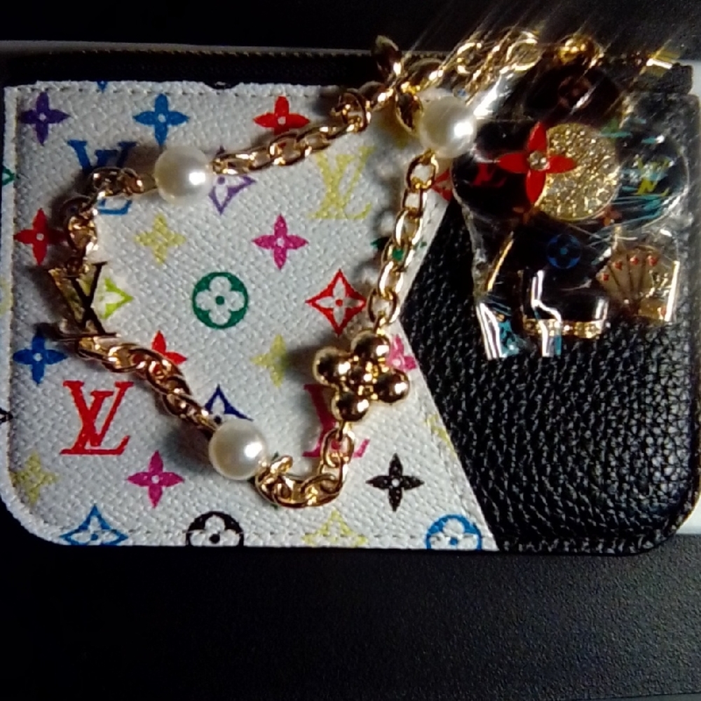 Louis Vuitton Multicolor Monogram Key Holder with Gold Chain